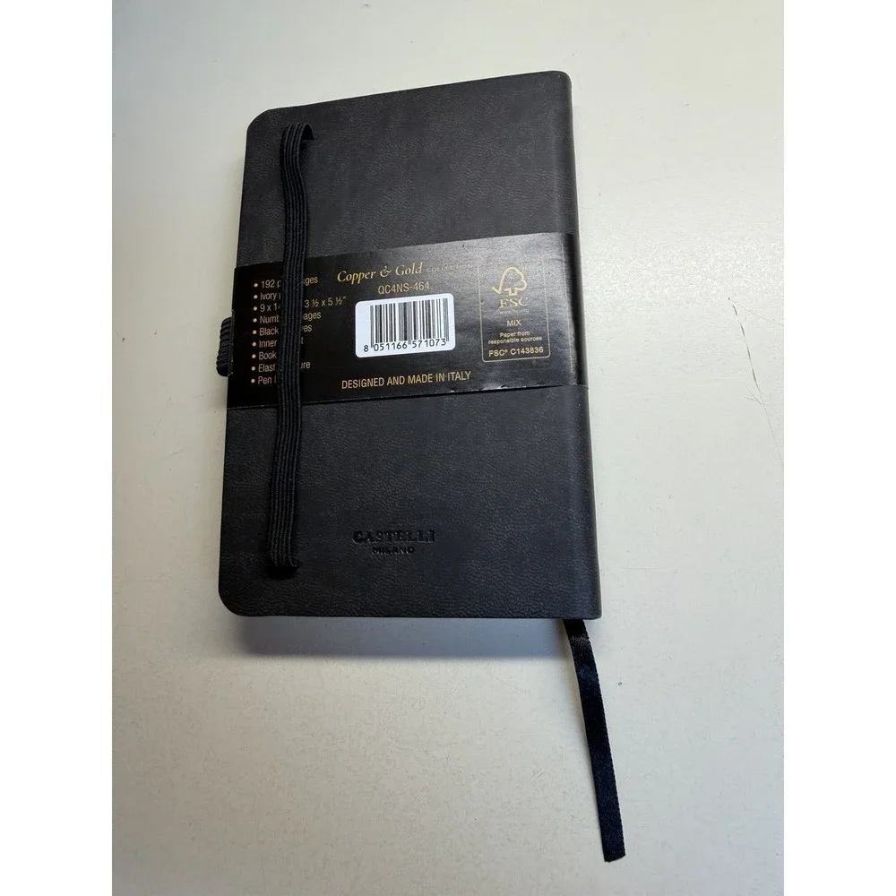 Castelli Milano Copper & Gold Pocket Notebook Journal 192 Pages Made Italy